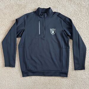 Las Vegas Raiders Antigua Team Logo Quarter-Zip Pullover Top